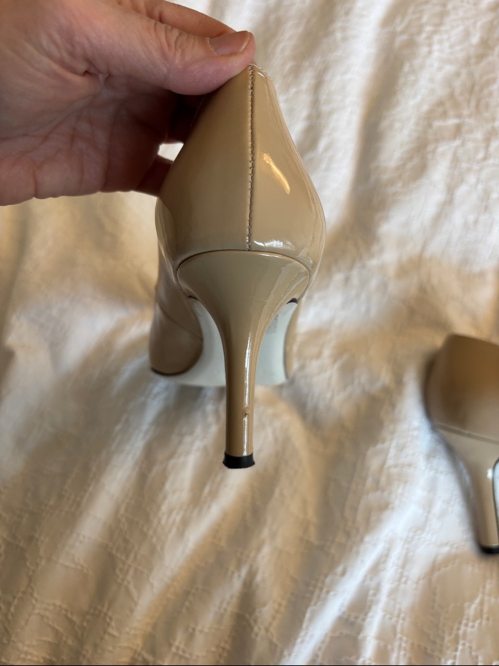 Ron White Cindy Patent Nude Heels Size 38.5/ 8 US Made in Italy. - Picture 11 of 15